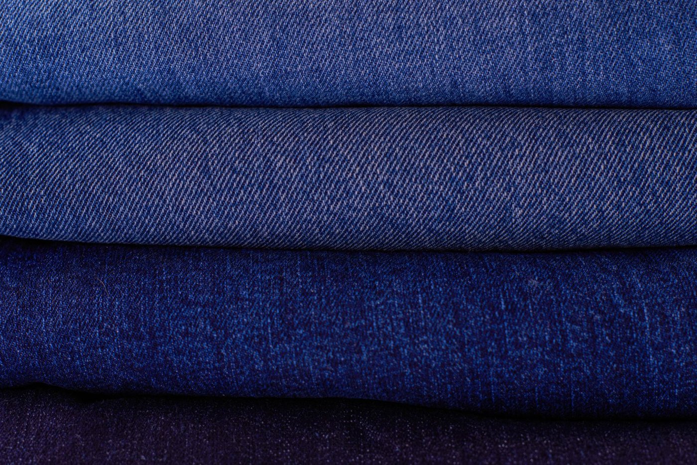 Home Stack of folded dark denim